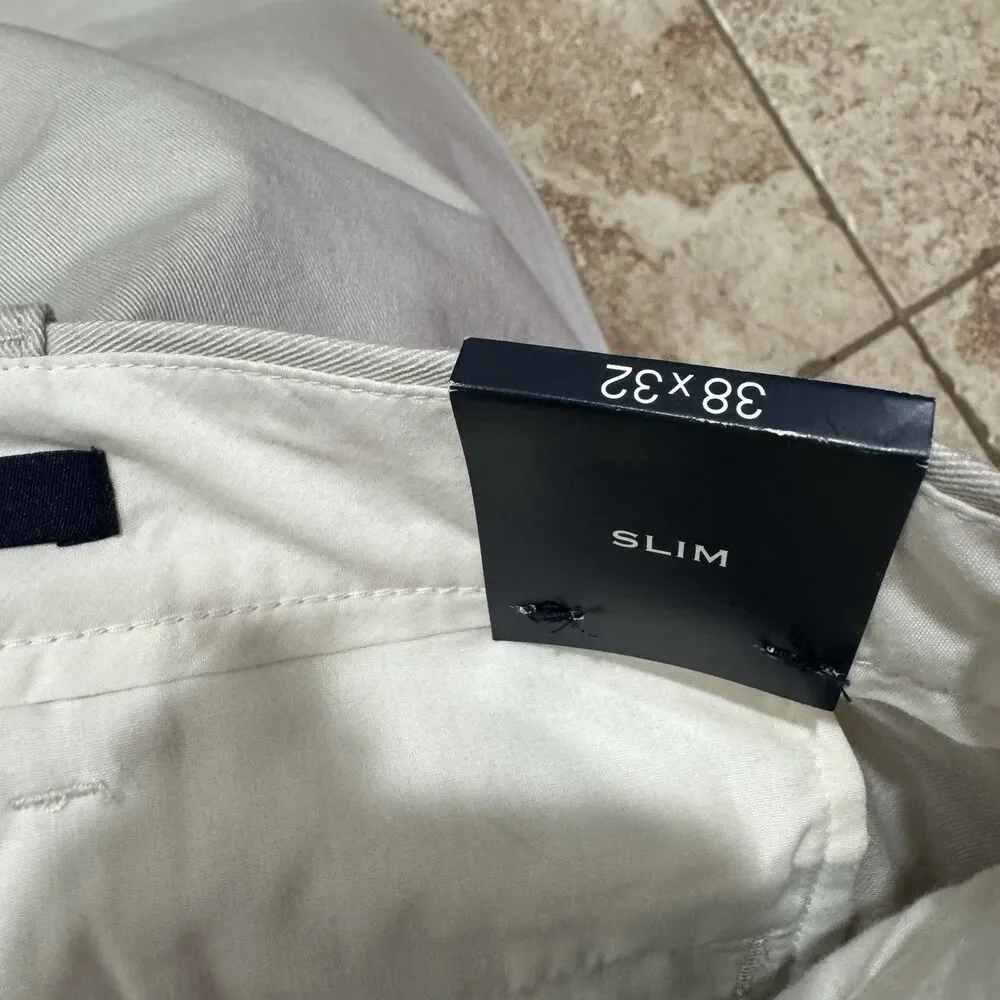 NWT J Crew Tech Pant Slim Chino Stone Size 38x32 Flex Stretch Pants